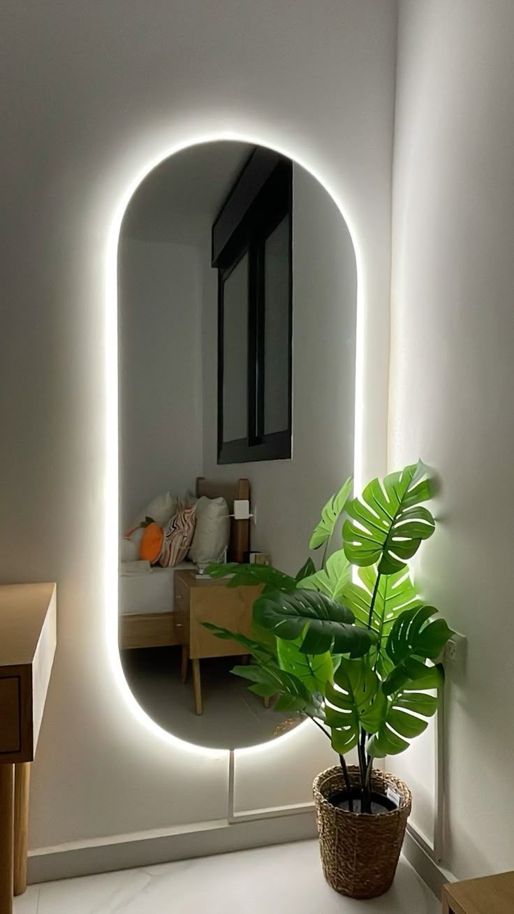 Espejo arco con marco delgado