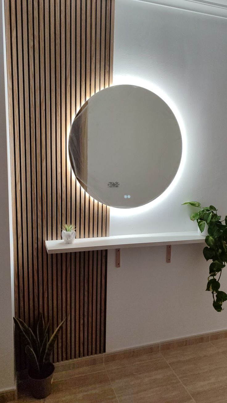 Espejo redondo con marco