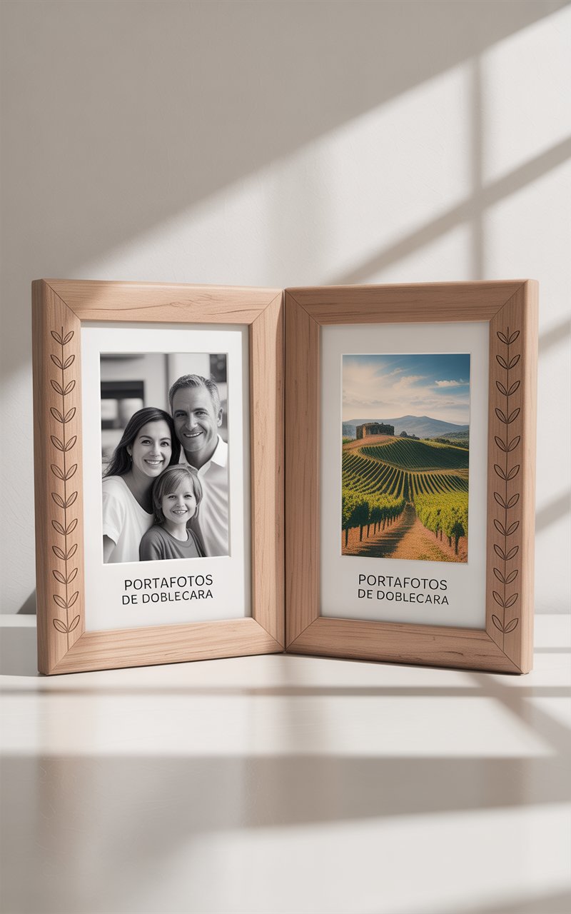 Porta fotos doble cara