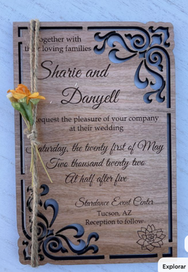 Tarjetas con acabados